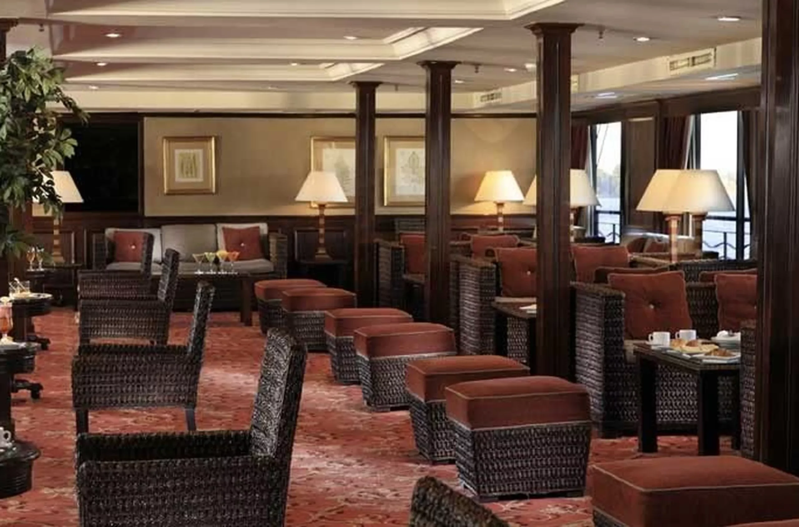 Lounge aboard the JAZ Crown Empress Nile Cruise Nile cruise